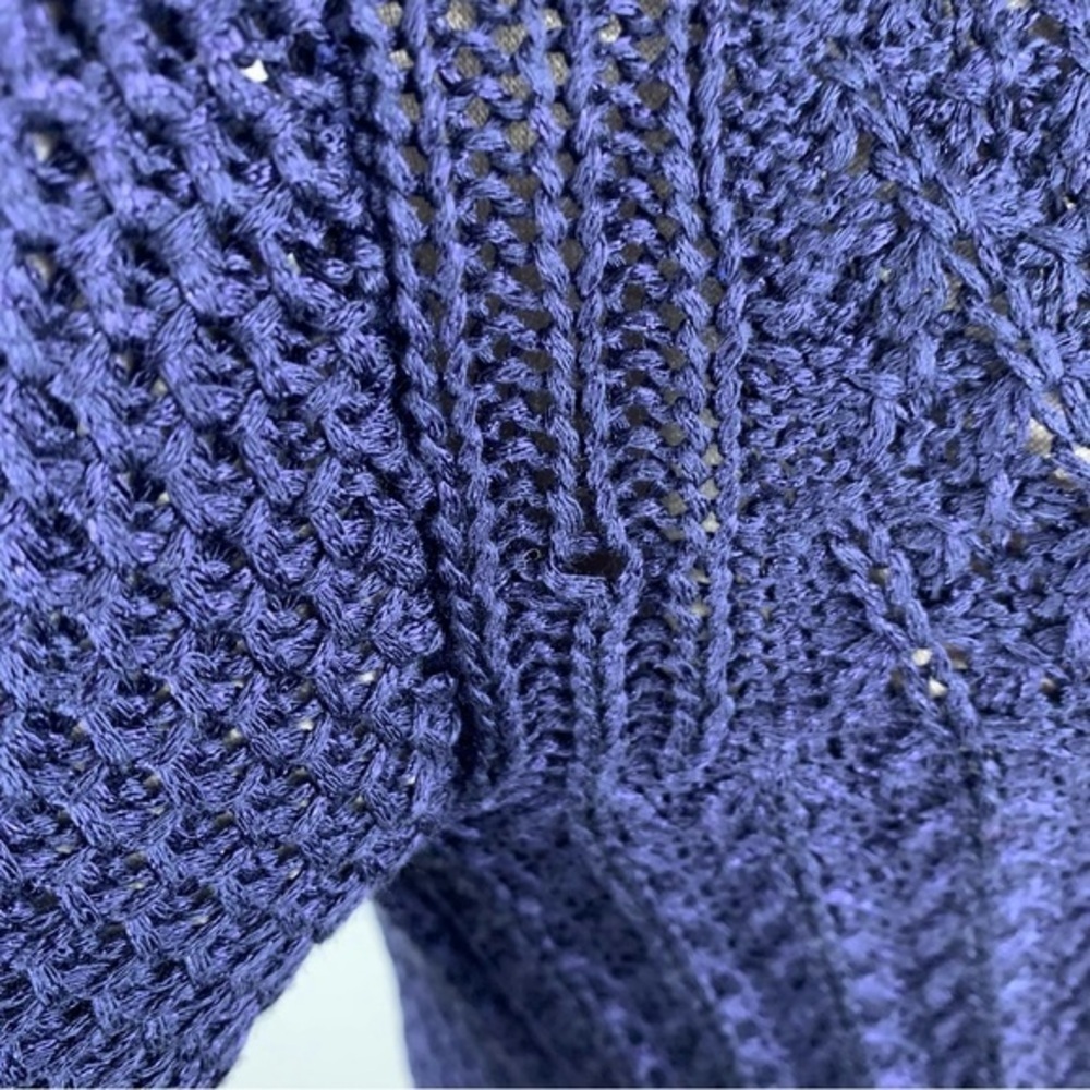 Calvin Klein Jeans Bluish Purple Knit Pullover Sweater Crewneck Loose Knit Small - Picture 9 of 10
